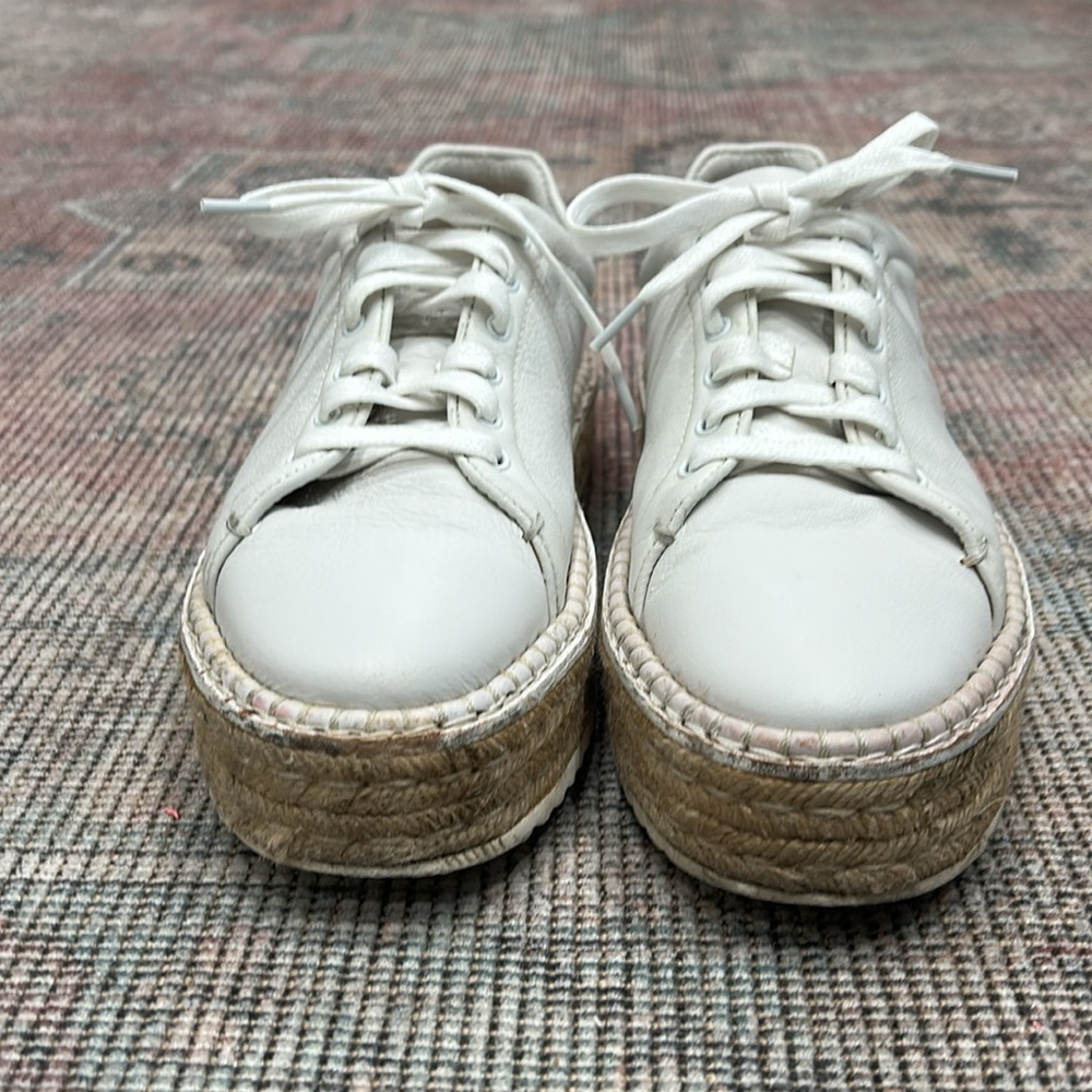 Rag & Bone Kent White Leather Espadrille Sneakers - Picture 6 of 12